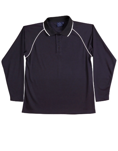 Picture of Winning Spirit, Childrens Cooldry Raglan L/S Polo